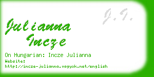 julianna incze business card